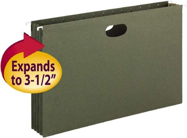SMEAD - 9-1/2 x 14-1/2", Legal, Standard Green, Hanging File Folder - 11 Point Stock - Exact Industrial Supply