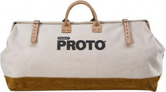 Proto - 1 Pocket Polyester/Leather Tool Bag - 17" Wide x 27" Deep x 12" High - Exact Industrial Supply