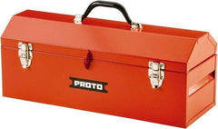 Proto - Hip-Roof Tool Box - 19" Wide x 7" Deep x 7" High, Steel, Safety Red - Exact Industrial Supply