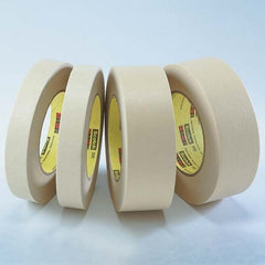 Masking Tape: 3″ Wide, 60 yd Long, 6.3 mil Thick, Tan Crepe Paper, Rubber Adhesive, 27 lb/in Tensile Strength