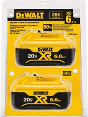 DeWALT - 20 Volt Lithium-Ion Power Tool Battery - 6 Ahr Capacity, 1 hr Charge Time, Series 20V Max - Exact Industrial Supply