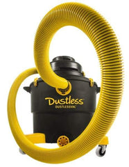 Dustless Technologies - 16 Gal Plastic Tank, Electric Powered Wet/Dry Vacuum - 5 Peak hp, 120 Volt, 11.5 Amps, 12' Hose Fitting, Cloth Filter, Accessories Included - Exact Industrial Supply