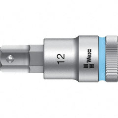 Wera - 1/2" Drive, 12mm Hex Bit Socket - 2-23/64" OAL - Exact Industrial Supply