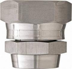 Made in USA - 2" Grade 316 Stainless Steel Pipe Swivel - Female JIC x Butt Weld End Connections, 1,800 psi - Exact Industrial Supply