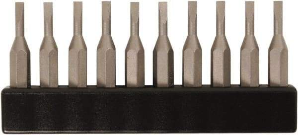 Wiha - 1.8mm Blade, 5/32" Drive Slotted Screwdriver Bit - 1-7/64" OAL - Exact Industrial Supply