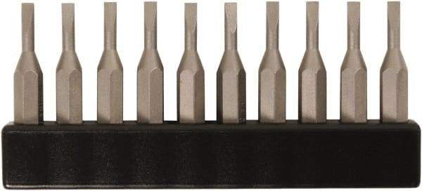 Wiha - 0.8mm Blade, 5/32" Drive Slotted Screwdriver Bit - 1-7/64" OAL - Exact Industrial Supply
