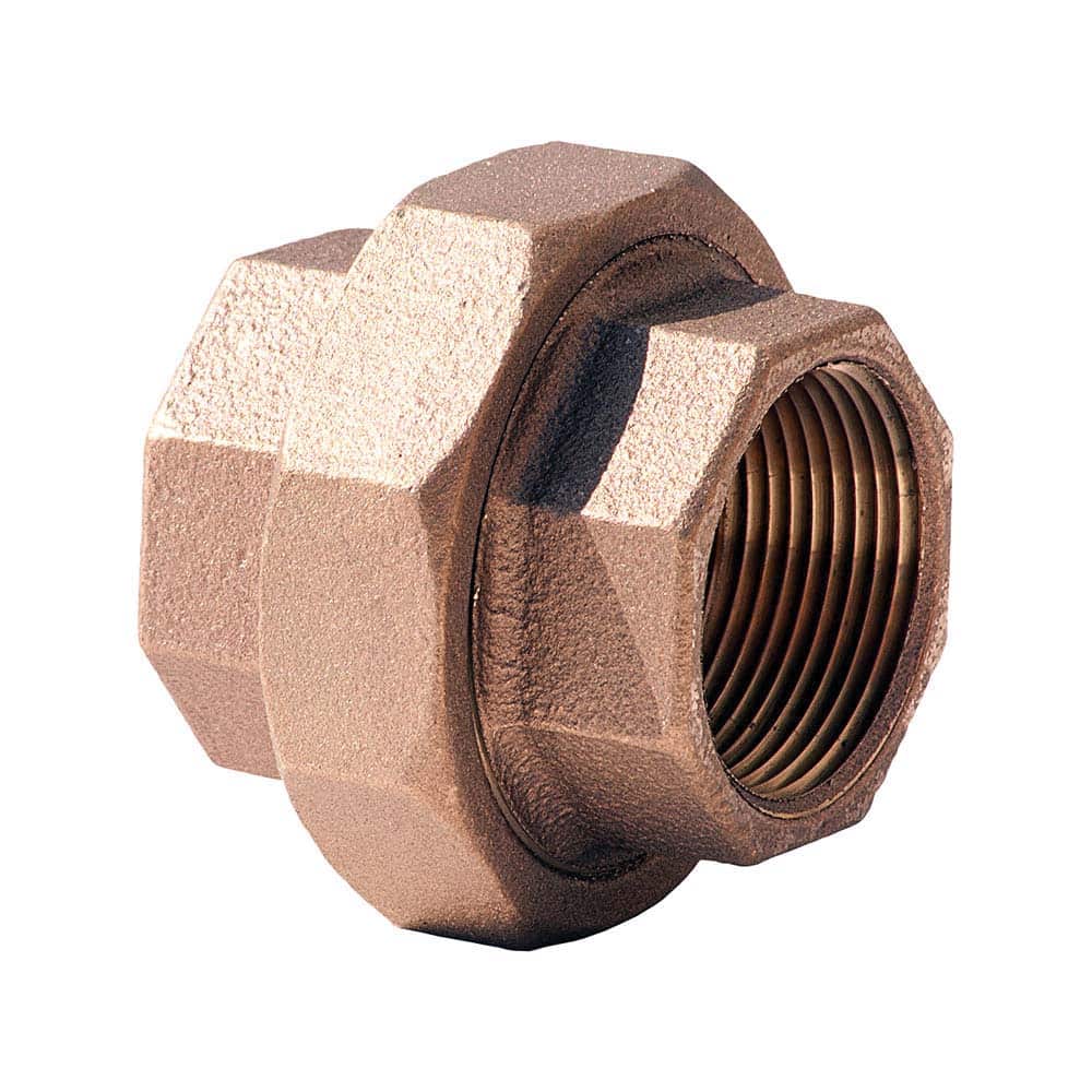 Merit Brass - Brass & Chrome Pipe Fittings Type: Union Fitting Size: 1-1/4 - Exact Industrial Supply