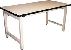 Proline - 72 Wide x 36" Deep x 36" High, Plastic Laminate Workbench - Adjustable Height Legs, Light Beige - Exact Industrial Supply