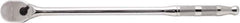 Proto - 1/2" Drive Pear Head Ratchet - Full Polish Chrome Finish, 18" OAL, 90 Gear Teeth, Long Handle, Reversible Head - Exact Industrial Supply