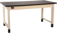 Proline - 72 Wide x 30" Deep x 36" High, Chem-Guard Workbench - Adjustable Height Legs, Light Beige - Exact Industrial Supply