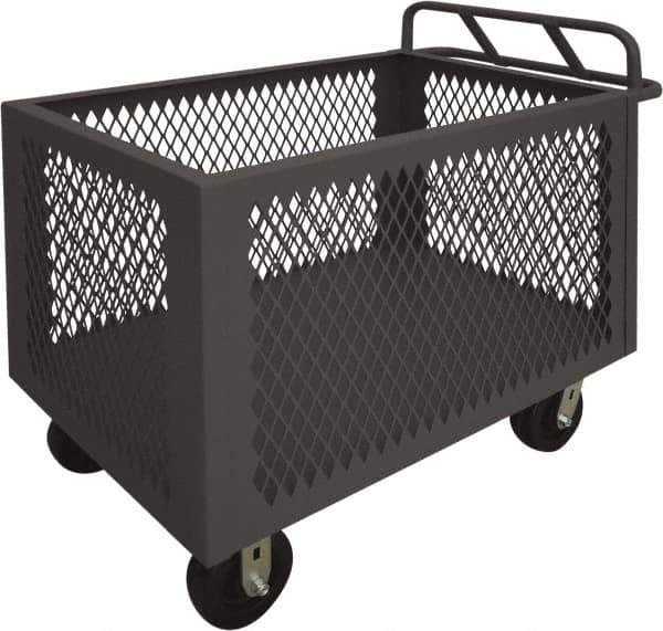 Durham - 2,000 Lb Load Capacity, Steel Box Truck - 36" Wide x 24" Long x 29-1/2" High, Gray - Exact Industrial Supply