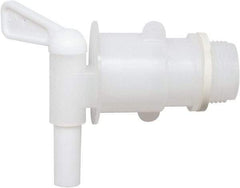 Detco - 3/4" NPT Plastic Rigid Drum Faucet - No Arrester, Manual Closing, 3" Long Extension - Exact Industrial Supply