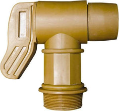 Detco - 2" NPT Plastic Rigid Drum Faucet - No Arrester, Manual Closing, 5" Long Extension - Exact Industrial Supply