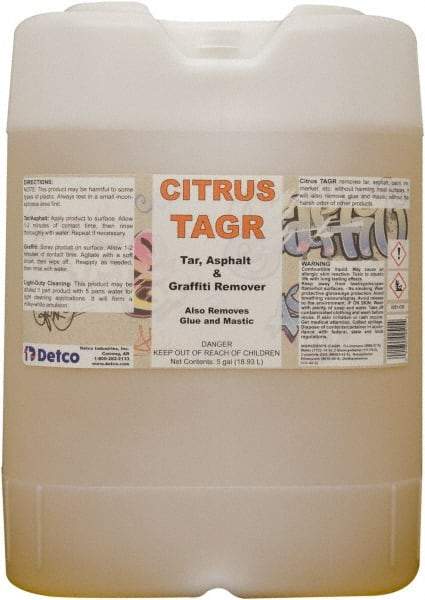 Detco - 5 Gal Drum Graffiti/Vandal Mark Remover - VOC Content g/L 533, Removes Graffiti - Exact Industrial Supply