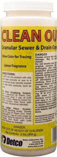 Detco - 2 Lb Granular Drain Opener - Lemon Scent, Can - Exact Industrial Supply