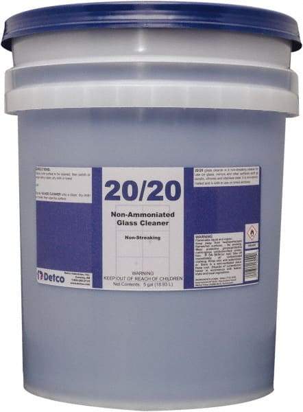 Detco - 5 Gal Pail Mint Glass Cleaner - Use on Glass - Exact Industrial Supply