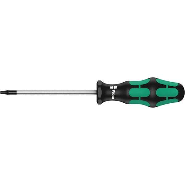 Wera - T20 Tamper Resistant Torx Driver - 12" Blade Length, 16-17/32" OAL, Ergonomic Handle, Chrome Plated Steel - Exact Industrial Supply