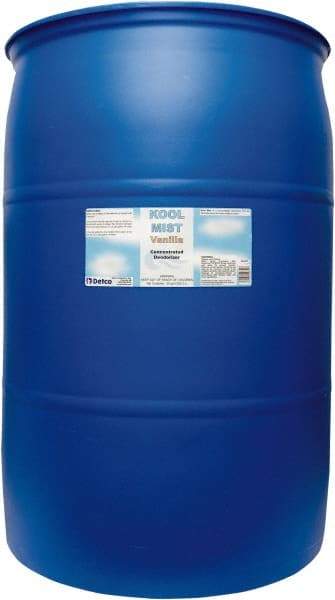 Detco - 55 Gal Drum Deodorizer - Liquid, Vanilla Scent, Concentrated, Environmentally Safe - Exact Industrial Supply