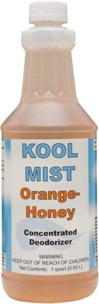 Detco - 32 oz Bottle Deodorizer - Liquid, Orange-Honey Scent, Concentrated, Environmentally Safe - Exact Industrial Supply
