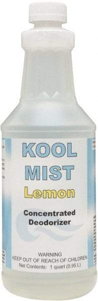 Detco - 32 oz Bottle Deodorizer - Liquid, Lemon Scent, Concentrated, Environmentally Safe - Exact Industrial Supply
