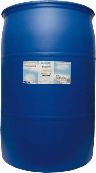 Detco - 55 Gal Drum Deodorizer - Liquid, Lemon Scent, Concentrated, Environmentally Safe - Exact Industrial Supply