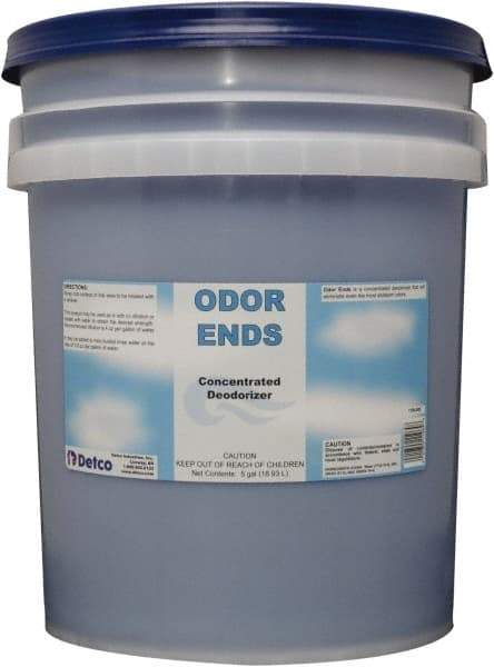 Detco - 5 Gal Pail Deodorizer - Liquid, Unscented, Concentrated, Environmentally Safe - Exact Industrial Supply