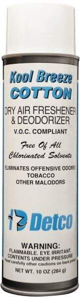 Detco - 20 oz Aerosol Can Deodorizer - Aerosol, Cotton Scent, Environmentally Safe - Exact Industrial Supply