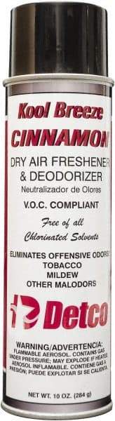 Detco - 20 oz Aerosol Can Deodorizer - Aerosol, Cinnamon Scent, Environmentally Safe - Exact Industrial Supply