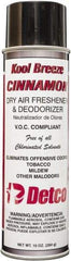 Detco - 20 oz Aerosol Can Deodorizer - Aerosol, Cinnamon Scent, Environmentally Safe - Exact Industrial Supply