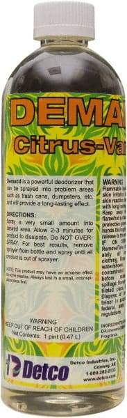 Detco - 16 oz Bottle Deodorizer - Liquid, Citrus-Vanilla Scent - Exact Industrial Supply