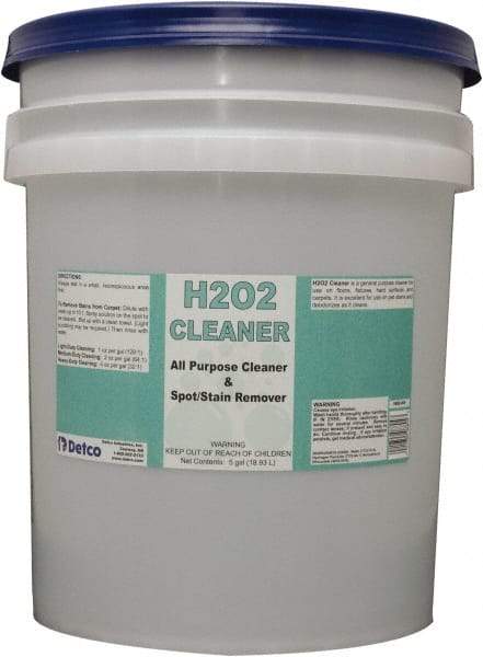 Detco - 5 Gal Bucket All-Purpose Cleaner - Liquid, Peroxide, Unscented - Exact Industrial Supply