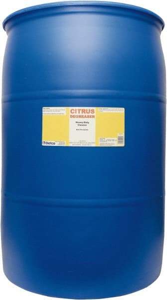 Detco - 55 Gal Drum Cleaner/Degreaser - Liquid, Butyl-Based, Citrus - Exact Industrial Supply