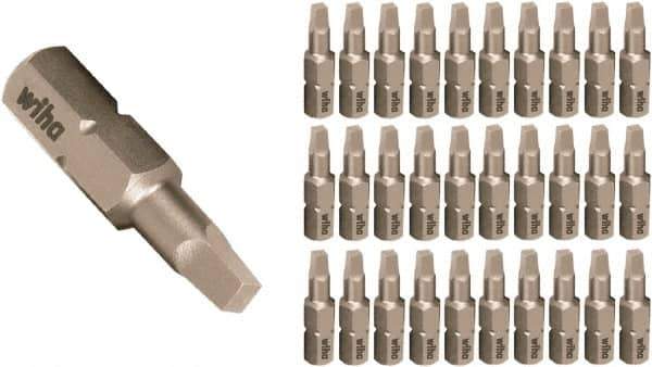Wiha - 1/4" Drive, #3 Insert Screwdriver Bit - 25mm OAL - Exact Industrial Supply