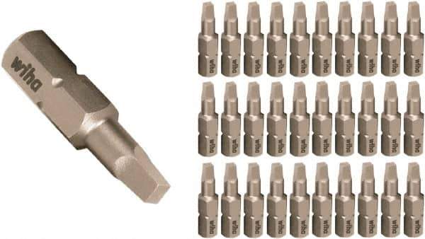Wiha - 1/4" Drive, #1 Insert Screwdriver Bit - 25mm OAL - Exact Industrial Supply