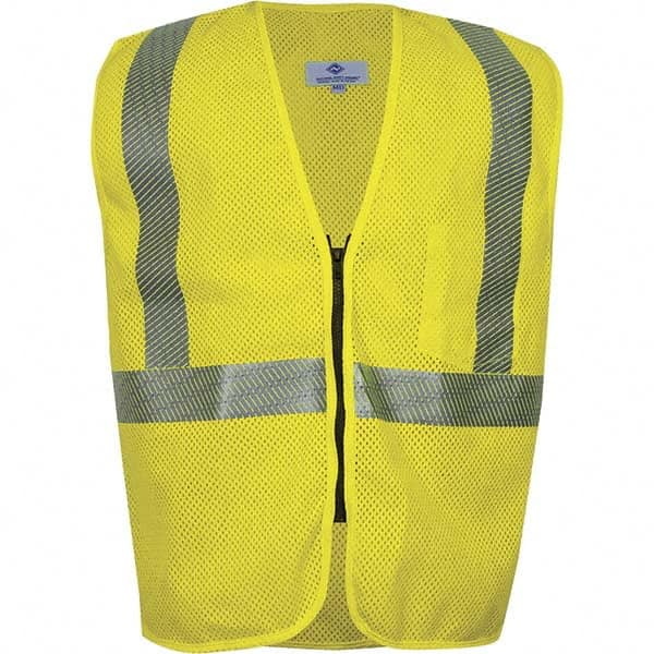 National Safety Apparel - Size 4XL Flame Resistant/Retardant Yellow Mesh Public Safety High Visibility Vest - Exact Industrial Supply