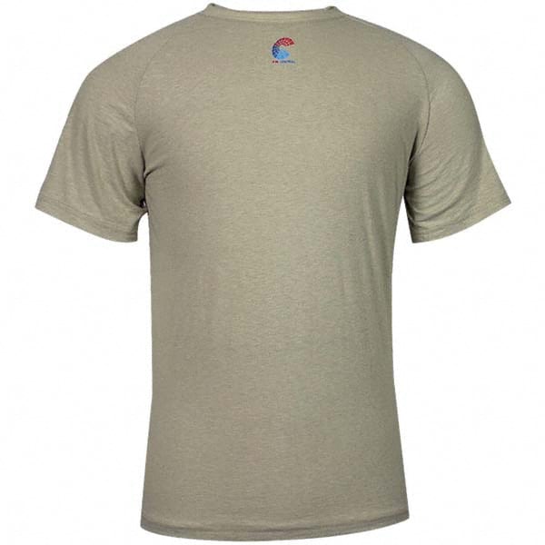National Safety Apparel - Size 4XL Tan Flame Resistant/Retardant Short Sleeve Base Layer Shirt - Exact Industrial Supply