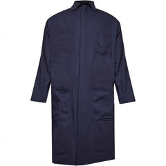 National Safety Apparel - Smocks & Lab Coats; Garment Style: Lab Coat ; Garment Type: Dual Hazard; Flame Resistant/Retardant ; Material: Cotton; Nylon ; Size: Large ; Color: Navy ; Hazardous Protection Level: HRC 2 - Exact Industrial Supply