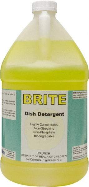 Detco - 1 Gal Bottle Manual Dishwashing Liquid - Lemon Scented - Exact Industrial Supply