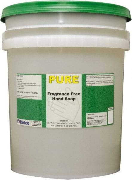 Detco - 5 Gal Pail Liquid Hand Cleaner - Pale Yellow, Fragrance Free Scent - Exact Industrial Supply