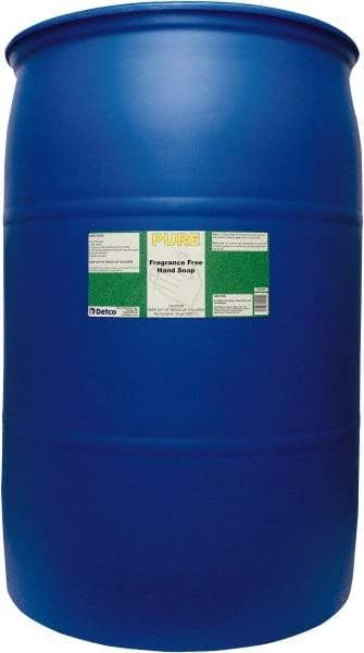 Detco - 55 Gal Drum Liquid Hand Cleaner - Pale Yellow, Fragrance Free Scent - Exact Industrial Supply