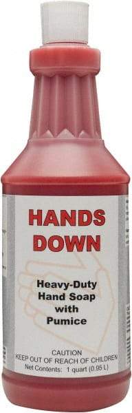 Detco - 32 oz Squeeze Bottle Gel Hand Cleaner with Grit - Red, Cherry Scent - Exact Industrial Supply