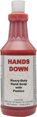 Detco - 32 oz Squeeze Bottle Gel Hand Cleaner with Grit - Red, Cherry Scent - Exact Industrial Supply