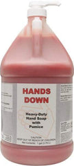 Detco - 1 Gal Pump Bottle Gel Hand Cleaner with Grit - Red, Cherry Scent - Exact Industrial Supply