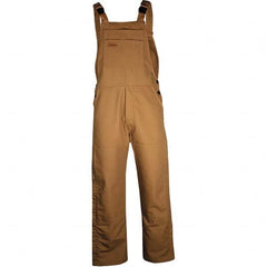 National Safety Apparel - Size 36 Regular Brown HRC 2 Flame Resistant/Retardant Bib Overalls - Exact Industrial Supply