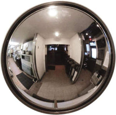 Se-Kure Domes&Mirrors - Indoor & Outdoor Round Convex Safety, Traffic & Inspection Mirrors - Acrylic Lens, Plastic Backing, 16" Diam, 48' Max Covered Distance - Exact Industrial Supply