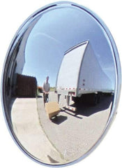 Se-Kure Domes&Mirrors - Indoor & Outdoor Round Convex Safety, Traffic & Inspection Mirrors - Acrylic Lens, Plastic Backing, 24" Diam, 72' Max Covered Distance - Exact Industrial Supply