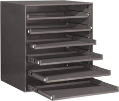 Durham - 6 Drawer, Small Parts Slide Rack Cabinet - 22" Deep x 23" Wide x 17" High - Exact Industrial Supply