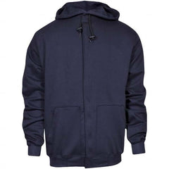 National Safety Apparel - Size M Navy Flame Resistant/Retardant Sweatshirt - Exact Industrial Supply