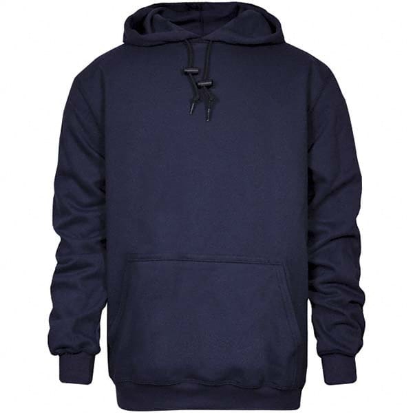 National Safety Apparel - Size 5XL Navy Flame Resistant/Retardant Sweatshirt - Exact Industrial Supply