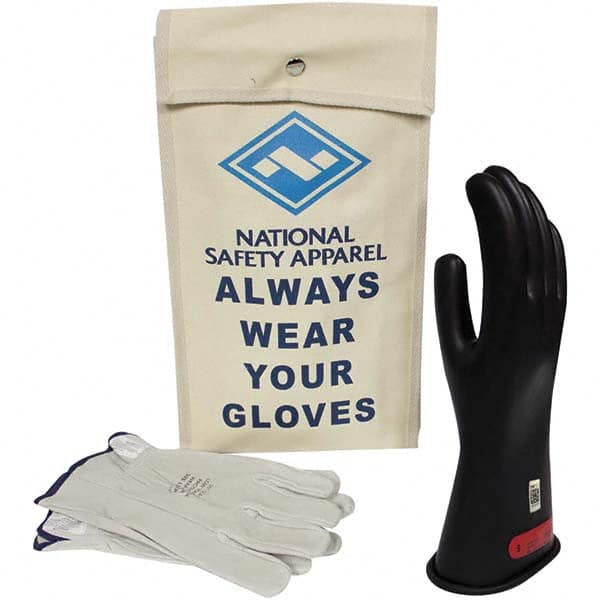 National Safety Apparel - Class 0, Size 8, 11" Long, Rubber Lineman's Glove Kit - Exact Industrial Supply